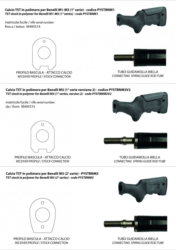 Benelli M1 & Benelli M3 [gen.1] verstelbare kolf | TST - Ubitzu