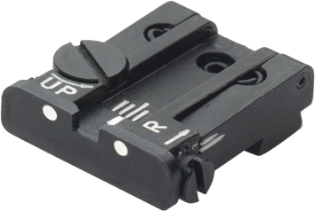 Glock [G17 G19 G26 & other] verstelbare keep | witte stippen - Ubitzu