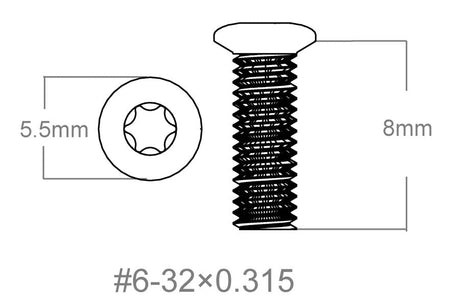 Set schroeven 3st | 6-32x0.315’’ [T10] - Ubitzu