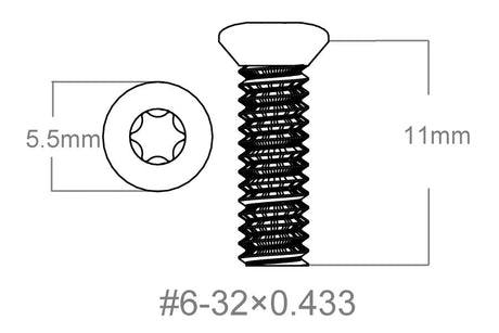 Set schroeven 3st | 6-32x0.433’’ [T10] - Ubitzu
