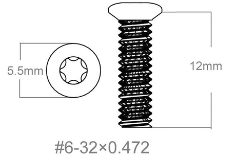 Set schroeven 3 stuks | 6-32x0.472’’ [T10] - Ubitzu