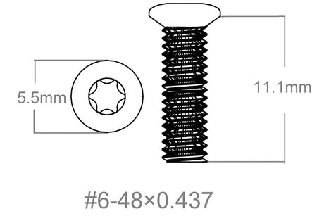 Set schroeven 3st | 6-48x0.437’’ [T10] - Ubitzu