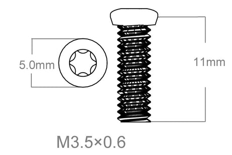 Set schroeven 3 stuks | M3.5x0.6 [T10] - Ubitzu