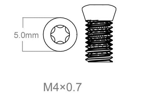 Set schroeven 3 stuks | M4x0.7 [T10] 8 mm - Ubitzu