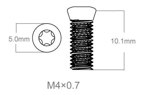 Set schroeven 3 stuks | M4x0.7 [T10] - Ubitzu